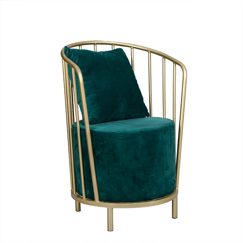 Scandinavian Style Windsor Back Side Chair Upholstered Armless Single Dining Chair Clearhalo ' kitchen&dining_furn' 'Dining Chairs' 'Dining Tables & Seating' 'dining_chair' 'furn' 'furn_dining_chair' 'Furniture' 'furniture_dining_chair' 'Kitchen & Dining Furniture' 'kitchen' 4100703