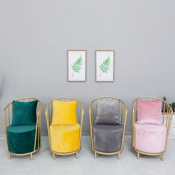 Scandinavian Style Windsor Back Side Chair Upholstered Armless Single Dining Chair Clearhalo ' kitchen&dining_furn' 'Dining Chairs' 'Dining Tables & Seating' 'dining_chair' 'furn' 'furn_dining_chair' 'Furniture' 'furniture_dining_chair' 'Kitchen & Dining Furniture' 'kitchen' 4100706