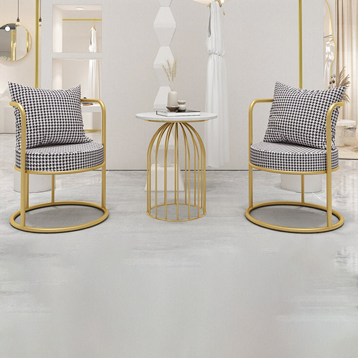 Scandinavian Style Linen Fabric Dining Chair Open Back Single Dining Side Chair Clearhalo ' kitchen&dining_furn' 'Dining Chairs' 'Dining Tables & Seating' 'dining_chair' 'furn' 'furn_dining_chair' 'Furniture' 'furniture_dining_chair' 'Kitchen & Dining Furniture' 'kitchen' 4100710