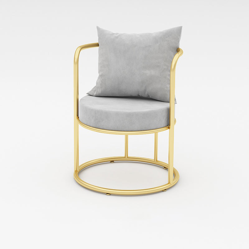 Scandinavian Style Linen Fabric Dining Chair Open Back Single Dining Side Chair Light Gray Clearhalo ' kitchen&dining_furn' 'Dining Chairs' 'Dining Tables & Seating' 'dining_chair' 'furn' 'furn_dining_chair' 'Furniture' 'furniture_dining_chair' 'Kitchen & Dining Furniture' 'kitchen' 4100711