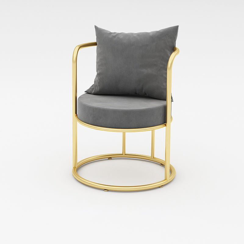 Scandinavian Style Linen Fabric Dining Chair Open Back Single Dining Side Chair Dark Gray Clearhalo ' kitchen&dining_furn' 'Dining Chairs' 'Dining Tables & Seating' 'dining_chair' 'furn' 'furn_dining_chair' 'Furniture' 'furniture_dining_chair' 'Kitchen & Dining Furniture' 'kitchen' 4100720