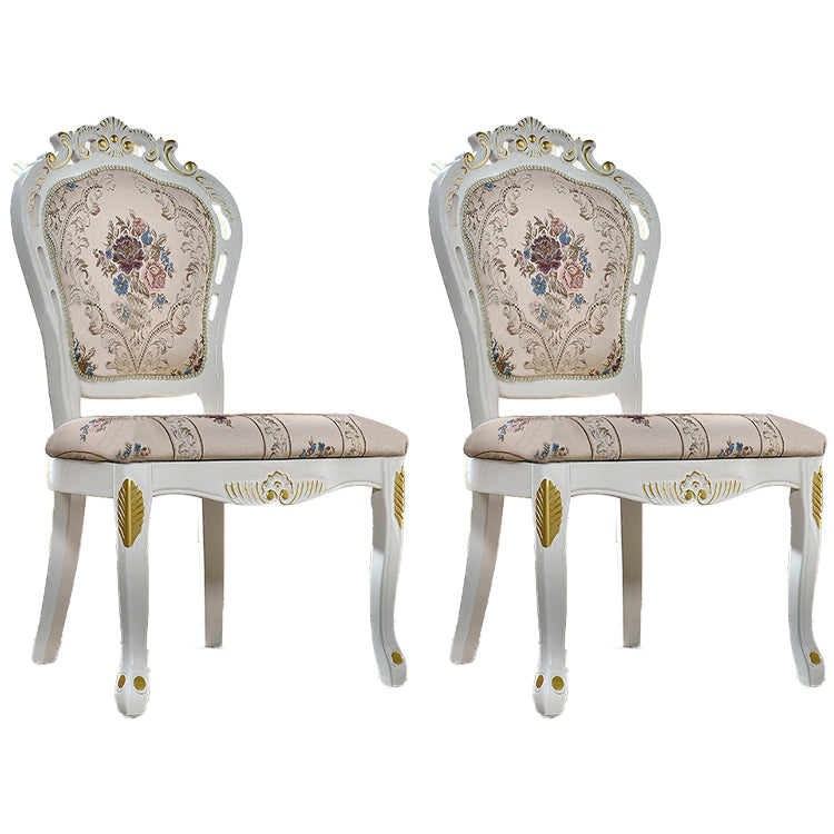 Victorian Upholstered Home Side Chair King Louis Back Matte Finish Dining Chair (Set of 2) Light Red Clearhalo ' kitchen&dining_furn' 'Dining Chairs' 'Dining Tables & Seating' 'dining_chair' 'furn' 'furn_dining_chair' 'Furniture' 'furniture_dining_chair' 'Kitchen & Dining Furniture' 'kitchen' 4100727