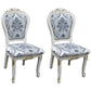 Victorian Upholstered Home Side Chair King Louis Back Matte Finish Dining Chair (Set of 2) Lake Blue-White Clearhalo ' kitchen&dining_furn' 'Dining Chairs' 'Dining Tables & Seating' 'dining_chair' 'furn' 'furn_dining_chair' 'Furniture' 'furniture_dining_chair' 'Kitchen & Dining Furniture' 'kitchen' 4100729