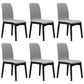 Contemporary Faux Leather Dining Chairs Solid Back Armless Dining Chair Light Gray 6 Piece Set Clearhalo ' kitchen&dining_furn' 'Dining Chairs' 'Dining Tables & Seating' 'dining_chair' 'furn' 'furn_dining_chair' 'Furniture' 'furniture_dining_chair' 'Kitchen & Dining Furniture' 'kitchen' 4103272