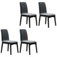 Contemporary Faux Leather Dining Chairs Solid Back Armless Dining Chair Dark Gray 4 Piece Set Clearhalo ' kitchen&dining_furn' 'Dining Chairs' 'Dining Tables & Seating' 'dining_chair' 'furn' 'furn_dining_chair' 'Furniture' 'furniture_dining_chair' 'Kitchen & Dining Furniture' 'kitchen' 4103280