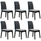 Contemporary Faux Leather Dining Chairs Solid Back Armless Dining Chair Dark Gray 6 Piece Set Clearhalo ' kitchen&dining_furn' 'Dining Chairs' 'Dining Tables & Seating' 'dining_chair' 'furn' 'furn_dining_chair' 'Furniture' 'furniture_dining_chair' 'Kitchen & Dining Furniture' 'kitchen' 4103281