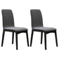 Contemporary Faux Leather Dining Chairs Solid Back Armless Dining Chair Grey 2 Piece Set Clearhalo ' kitchen&dining_furn' 'Dining Chairs' 'Dining Tables & Seating' 'dining_chair' 'furn' 'furn_dining_chair' 'Furniture' 'furniture_dining_chair' 'Kitchen & Dining Furniture' 'kitchen' 4103285