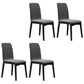 Contemporary Faux Leather Dining Chairs Solid Back Armless Dining Chair Grey 4 Piece Set Clearhalo ' kitchen&dining_furn' 'Dining Chairs' 'Dining Tables & Seating' 'dining_chair' 'furn' 'furn_dining_chair' 'Furniture' 'furniture_dining_chair' 'Kitchen & Dining Furniture' 'kitchen' 4103286