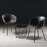 Contemporary Style Leather Dining Chairs Solid Back Armless Dining Chairs Clearhalo ' kitchen&dining_furn' 'Dining Chairs' 'Dining Tables & Seating' 'dining_chair' 'furn' 'furn_dining_chair' 'Furniture' 'furniture_dining_chair' 'Kitchen & Dining Furniture' 'kitchen' 4103325