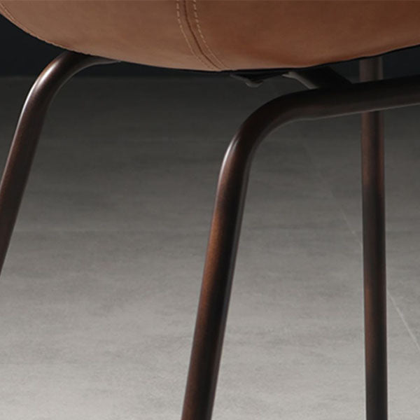 Contemporary Style Leather Dining Chairs Solid Back Armless Dining Chairs Clearhalo ' kitchen&dining_furn' 'Dining Chairs' 'Dining Tables & Seating' 'dining_chair' 'furn' 'furn_dining_chair' 'Furniture' 'furniture_dining_chair' 'Kitchen & Dining Furniture' 'kitchen' 4103338