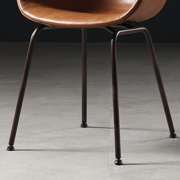 Contemporary Style Leather Dining Chairs Solid Back Armless Dining Chairs Clearhalo ' kitchen&dining_furn' 'Dining Chairs' 'Dining Tables & Seating' 'dining_chair' 'furn' 'furn_dining_chair' 'Furniture' 'furniture_dining_chair' 'Kitchen & Dining Furniture' 'kitchen' 4103340