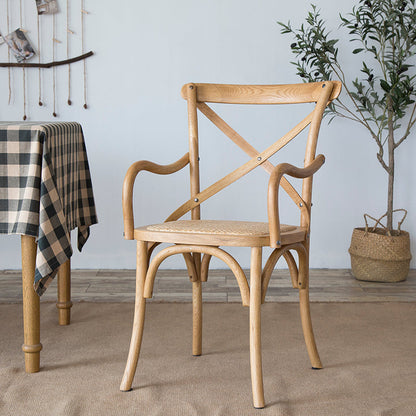 Farmhouse Wood Dining Room Chairs Wicker Dining Arm Chairs for Restaurant Use Natural 1 Piece Clearhalo ' kitchen&dining_furn' 'Dining Chairs' 'Dining Tables & Seating' 'dining_chair' 'furn' 'furn_dining_chair' 'Furniture' 'furniture_dining_chair' 'Kitchen & Dining Furniture' 'kitchen' 4103413