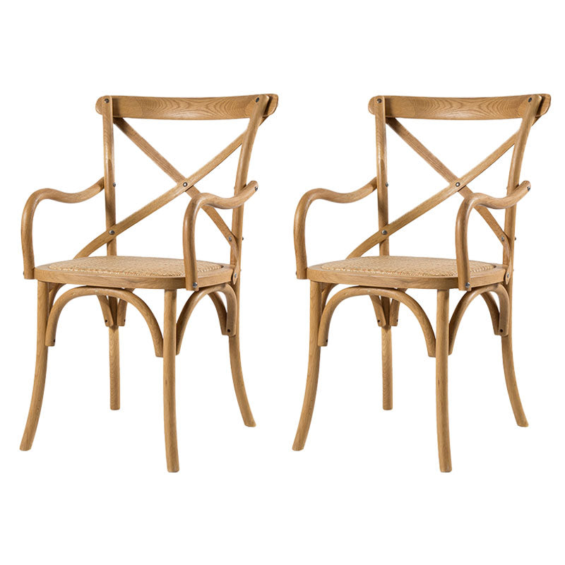 Farmhouse Wood Dining Room Chairs Wicker Dining Arm Chairs for Restaurant Use Natural 2 Piece Set Clearhalo ' kitchen&dining_furn' 'Dining Chairs' 'Dining Tables & Seating' 'dining_chair' 'furn' 'furn_dining_chair' 'Furniture' 'furniture_dining_chair' 'Kitchen & Dining Furniture' 'kitchen' 4103416
