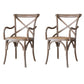 Farmhouse Wood Dining Room Chairs Wicker Dining Arm Chairs for Restaurant Use Grey 2 Piece Set Clearhalo ' kitchen&dining_furn' 'Dining Chairs' 'Dining Tables & Seating' 'dining_chair' 'furn' 'furn_dining_chair' 'Furniture' 'furniture_dining_chair' 'Kitchen & Dining Furniture' 'kitchen' 4103421