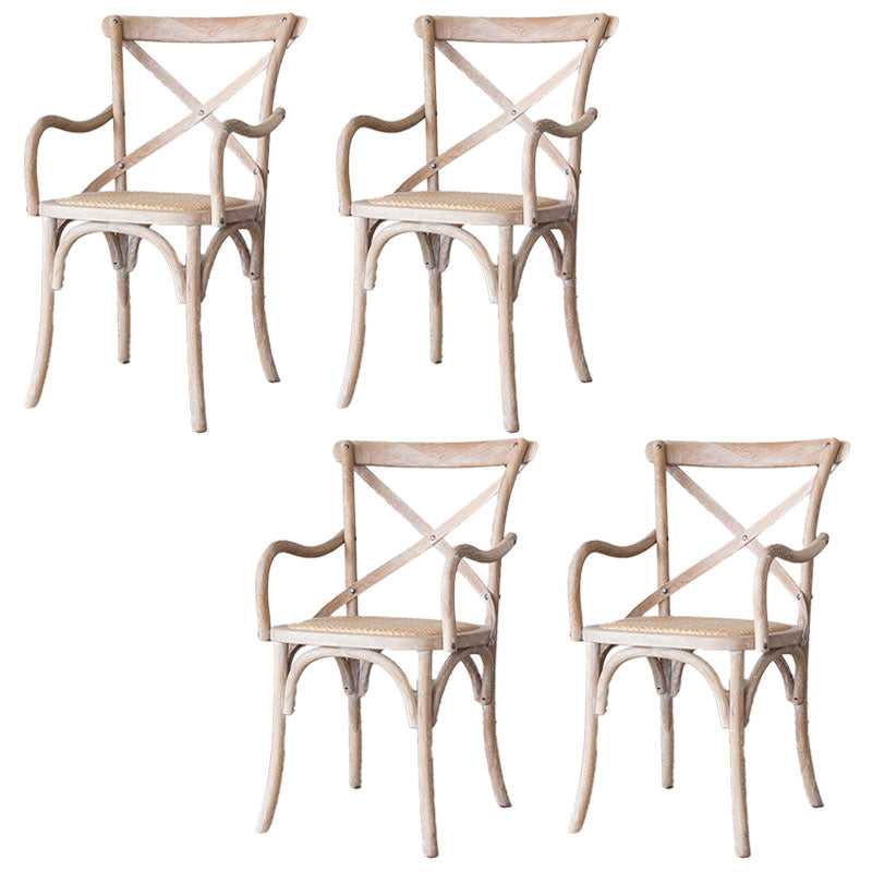 Farmhouse Wood Dining Room Chairs Wicker Dining Arm Chairs for Restaurant Use White 4 Piece Set Clearhalo ' kitchen&dining_furn' 'Dining Chairs' 'Dining Tables & Seating' 'dining_chair' 'furn' 'furn_dining_chair' 'Furniture' 'furniture_dining_chair' 'Kitchen & Dining Furniture' 'kitchen' 4103427