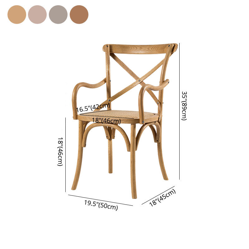 Farmhouse Wood Dining Room Chairs Wicker Dining Arm Chairs for Restaurant Use Clearhalo ' kitchen&dining_furn' 'Dining Chairs' 'Dining Tables & Seating' 'dining_chair' 'furn' 'furn_dining_chair' 'Furniture' 'furniture_dining_chair' 'Kitchen & Dining Furniture' 'kitchen' 4103428