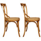 Farmhouse Wood Dining Room Chairs Cross Back Side Armless Chairs for Restaurant Use Tan 2 Piece Set Clearhalo ' kitchen&dining_furn' 'Dining Chairs' 'Dining Tables & Seating' 'dining_chair' 'furn' 'furn_dining_chair' 'Furniture' 'furniture_dining_chair' 'Kitchen & Dining Furniture' 'kitchen' 4103442