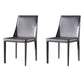 Designer Style Saddle Leather Home Side Chair Parsons Matte Finish Dining Chair Grey 2 Piece Set Clearhalo ' kitchen&dining_furn' 'Dining Chairs' 'Dining Tables & Seating' 'dining_chair' 'furn' 'furn_dining_chair' 'Furniture' 'furniture_dining_chair' 'Kitchen & Dining Furniture' 'kitchen' 4103448