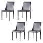 Designer Style Saddle Leather Home Side Chair Parsons Matte Finish Dining Chair Grey 4 Piece Set Clearhalo ' kitchen&dining_furn' 'Dining Chairs' 'Dining Tables & Seating' 'dining_chair' 'furn' 'furn_dining_chair' 'Furniture' 'furniture_dining_chair' 'Kitchen & Dining Furniture' 'kitchen' 4103450