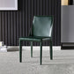 Designer Style Saddle Leather Home Side Chair Parsons Matte Finish Dining Chair Dark Green 1 Piece Clearhalo ' kitchen&dining_furn' 'Dining Chairs' 'Dining Tables & Seating' 'dining_chair' 'furn' 'furn_dining_chair' 'Furniture' 'furniture_dining_chair' 'Kitchen & Dining Furniture' 'kitchen' 4103451