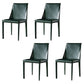 Designer Style Saddle Leather Home Side Chair Parsons Matte Finish Dining Chair Dark Green 4 Piece Set Clearhalo ' kitchen&dining_furn' 'Dining Chairs' 'Dining Tables & Seating' 'dining_chair' 'furn' 'furn_dining_chair' 'Furniture' 'furniture_dining_chair' 'Kitchen & Dining Furniture' 'kitchen' 4103456