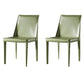 Designer Style Saddle Leather Home Side Chair Parsons Matte Finish Dining Chair Green 2 Piece Set Clearhalo ' kitchen&dining_furn' 'Dining Chairs' 'Dining Tables & Seating' 'dining_chair' 'furn' 'furn_dining_chair' 'Furniture' 'furniture_dining_chair' 'Kitchen & Dining Furniture' 'kitchen' 4103460