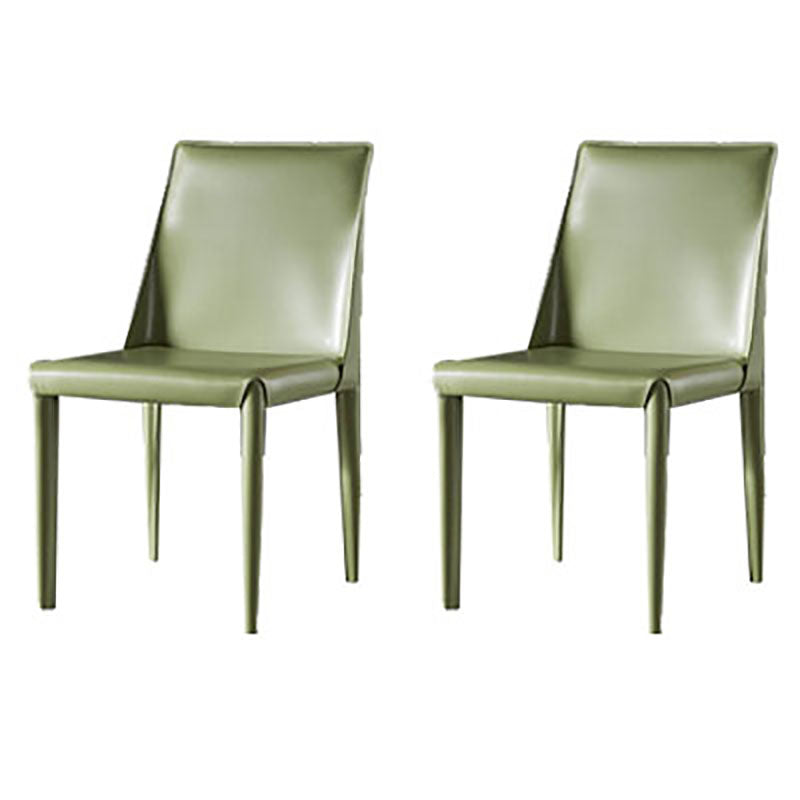 Designer Style Saddle Leather Home Side Chair Parsons Matte Finish Dining Chair Green 2 Piece Set Clearhalo ' kitchen&dining_furn' 'Dining Chairs' 'Dining Tables & Seating' 'dining_chair' 'furn' 'furn_dining_chair' 'Furniture' 'furniture_dining_chair' 'Kitchen & Dining Furniture' 'kitchen' 4103460