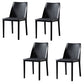 Designer Style Saddle Leather Home Side Chair Parsons Matte Finish Dining Chair Black 4 Piece Set Clearhalo ' kitchen&dining_furn' 'Dining Chairs' 'Dining Tables & Seating' 'dining_chair' 'furn' 'furn_dining_chair' 'Furniture' 'furniture_dining_chair' 'Kitchen & Dining Furniture' 'kitchen' 4103466