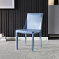 Designer Style Saddle Leather Home Side Chair Parsons Matte Finish Dining Chair Light Blue 1 Piece Clearhalo ' kitchen&dining_furn' 'Dining Chairs' 'Dining Tables & Seating' 'dining_chair' 'furn' 'furn_dining_chair' 'Furniture' 'furniture_dining_chair' 'Kitchen & Dining Furniture' 'kitchen' 4103467