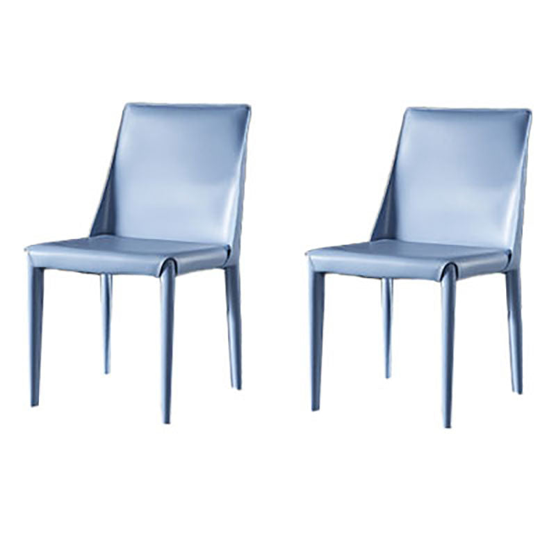 Designer Style Saddle Leather Home Side Chair Parsons Matte Finish Dining Chair Light Blue 2 Piece Set Clearhalo ' kitchen&dining_furn' 'Dining Chairs' 'Dining Tables & Seating' 'dining_chair' 'furn' 'furn_dining_chair' 'Furniture' 'furniture_dining_chair' 'Kitchen & Dining Furniture' 'kitchen' 4103468