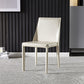 Designer Style Saddle Leather Home Side Chair Parsons Matte Finish Dining Chair Off-White 1 Piece Clearhalo ' kitchen&dining_furn' 'Dining Chairs' 'Dining Tables & Seating' 'dining_chair' 'furn' 'furn_dining_chair' 'Furniture' 'furniture_dining_chair' 'Kitchen & Dining Furniture' 'kitchen' 4103473