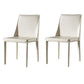 Designer Style Saddle Leather Home Side Chair Parsons Matte Finish Dining Chair Off-White 2 Piece Set Clearhalo ' kitchen&dining_furn' 'Dining Chairs' 'Dining Tables & Seating' 'dining_chair' 'furn' 'furn_dining_chair' 'Furniture' 'furniture_dining_chair' 'Kitchen & Dining Furniture' 'kitchen' 4103474