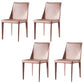 Designer Style Saddle Leather Home Side Chair Parsons Matte Finish Dining Chair Light Pink 4 Piece Set Clearhalo ' kitchen&dining_furn' 'Dining Chairs' 'Dining Tables & Seating' 'dining_chair' 'furn' 'furn_dining_chair' 'Furniture' 'furniture_dining_chair' 'Kitchen & Dining Furniture' 'kitchen' 4103478