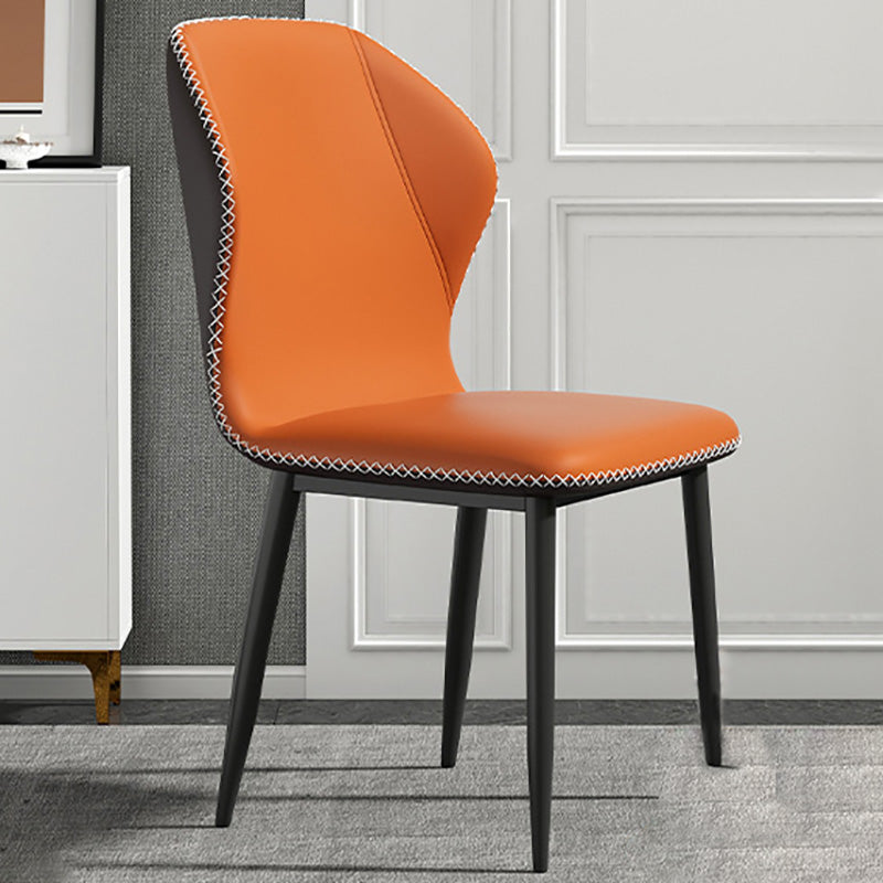 Scandinavian Style Metal Dining Chair Wingback Dining Room Single Chair Clearhalo ' kitchen&dining_furn' 'Dining Chairs' 'Dining Tables & Seating' 'dining_chair' 'furn' 'furn_dining_chair' 'Furniture' 'furniture_dining_chair' 'Kitchen & Dining Furniture' 'kitchen' 4103486