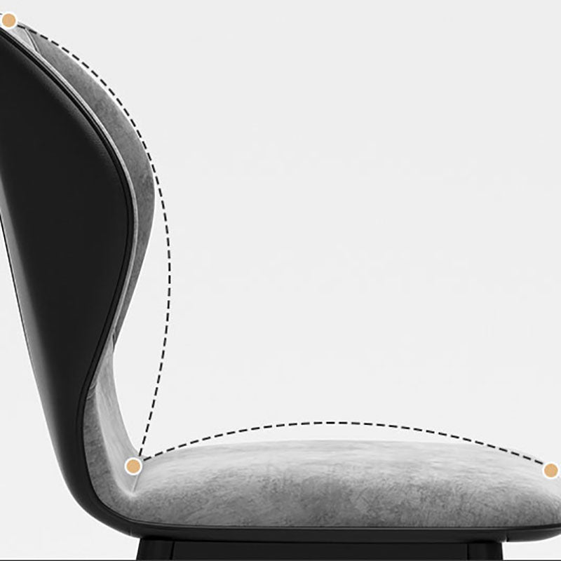 Scandinavian Style Metal Dining Chair Wingback Dining Room Single Chair Clearhalo ' kitchen&dining_furn' 'Dining Chairs' 'Dining Tables & Seating' 'dining_chair' 'furn' 'furn_dining_chair' 'Furniture' 'furniture_dining_chair' 'Kitchen & Dining Furniture' 'kitchen' 4103488