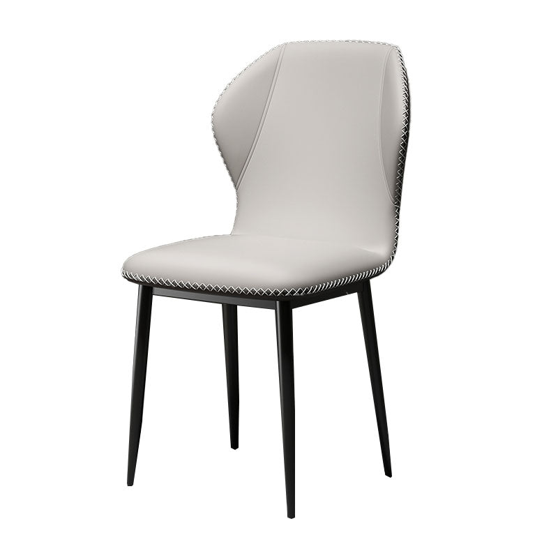 Scandinavian Style Metal Dining Chair Wingback Dining Room Single Chair Clearhalo ' kitchen&dining_furn' 'Dining Chairs' 'Dining Tables & Seating' 'dining_chair' 'furn' 'furn_dining_chair' 'Furniture' 'furniture_dining_chair' 'Kitchen & Dining Furniture' 'kitchen' 4103489