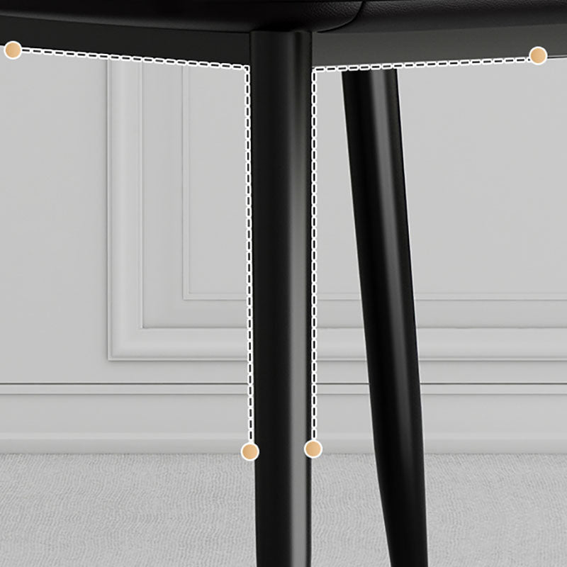 Scandinavian Style Metal Dining Chair Wingback Dining Room Single Chair Clearhalo ' kitchen&dining_furn' 'Dining Chairs' 'Dining Tables & Seating' 'dining_chair' 'furn' 'furn_dining_chair' 'Furniture' 'furniture_dining_chair' 'Kitchen & Dining Furniture' 'kitchen' 4103491