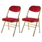 Scandinavian Open Back Velvet Side Chair Matte Finish Folding Dining Chairs Red 2 Piece Set Clearhalo ' kitchen&dining_furn' 'Dining Chairs' 'Dining Tables & Seating' 'dining_chair' 'furn' 'furn_dining_chair' 'Furniture' 'furniture_dining_chair' 'Kitchen & Dining Furniture' 'kitchen' 4103496