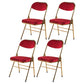 Scandinavian Open Back Velvet Side Chair Matte Finish Folding Dining Chairs Red 4 Piece Set Clearhalo ' kitchen&dining_furn' 'Dining Chairs' 'Dining Tables & Seating' 'dining_chair' 'furn' 'furn_dining_chair' 'Furniture' 'furniture_dining_chair' 'Kitchen & Dining Furniture' 'kitchen' 4103499