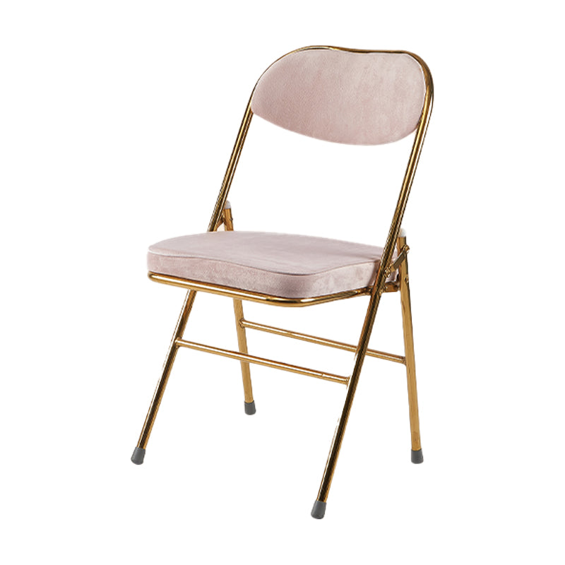Scandinavian Open Back Velvet Side Chair Matte Finish Folding Dining Chairs Pink 1 Piece Clearhalo ' kitchen&dining_furn' 'Dining Chairs' 'Dining Tables & Seating' 'dining_chair' 'furn' 'furn_dining_chair' 'Furniture' 'furniture_dining_chair' 'Kitchen & Dining Furniture' 'kitchen' 4103501