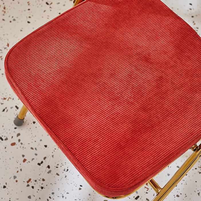 Scandinavian Open Back Velvet Side Chair Matte Finish Folding Dining Chairs Clearhalo ' kitchen&dining_furn' 'Dining Chairs' 'Dining Tables & Seating' 'dining_chair' 'furn' 'furn_dining_chair' 'Furniture' 'furniture_dining_chair' 'Kitchen & Dining Furniture' 'kitchen' 4103504