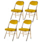 Scandinavian Open Back Velvet Side Chair Matte Finish Folding Dining Chairs Yellow 4 Piece Set Clearhalo ' kitchen&dining_furn' 'Dining Chairs' 'Dining Tables & Seating' 'dining_chair' 'furn' 'furn_dining_chair' 'Furniture' 'furniture_dining_chair' 'Kitchen & Dining Furniture' 'kitchen' 4103510