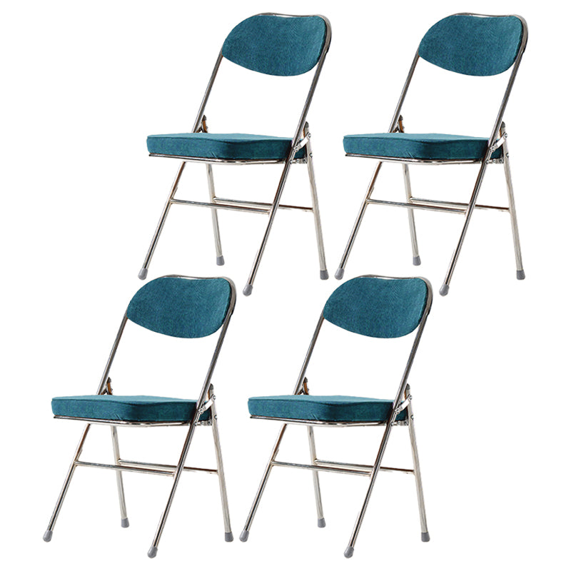 Scandinavian Open Back Velvet Side Chair Matte Finish Folding Dining Chairs Light Blue 4 Piece Set Clearhalo ' kitchen&dining_furn' 'Dining Chairs' 'Dining Tables & Seating' 'dining_chair' 'furn' 'furn_dining_chair' 'Furniture' 'furniture_dining_chair' 'Kitchen & Dining Furniture' 'kitchen' 4103517