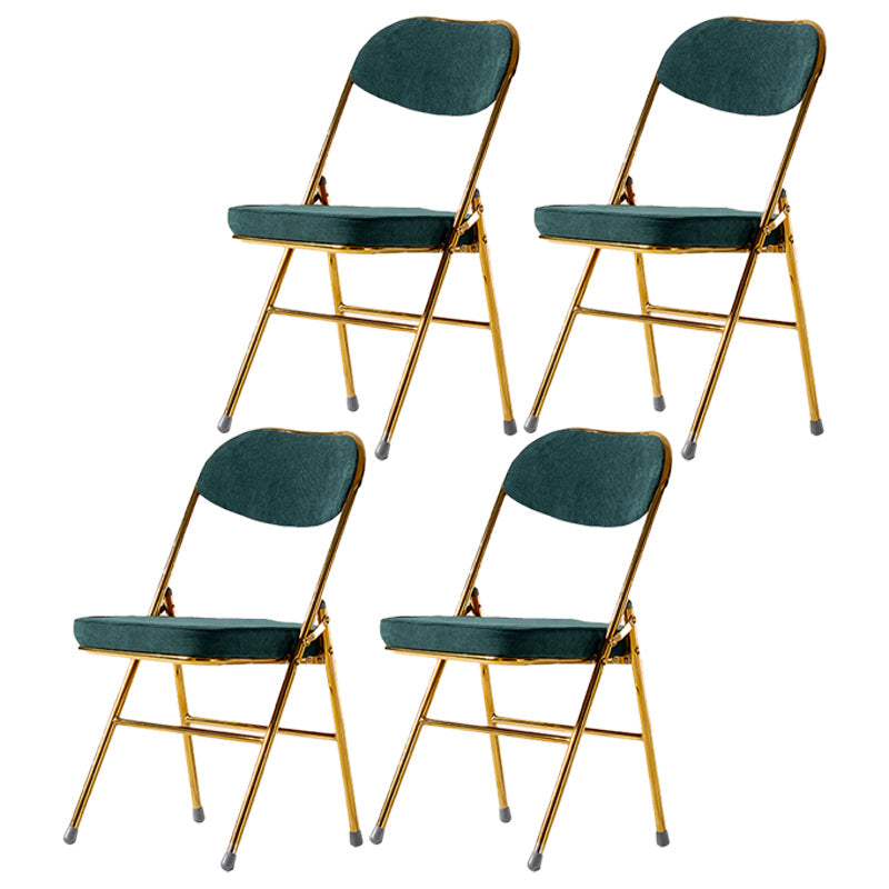Scandinavian Open Back Velvet Side Chair Matte Finish Folding Dining Chairs Green 4 Piece Set Clearhalo ' kitchen&dining_furn' 'Dining Chairs' 'Dining Tables & Seating' 'dining_chair' 'furn' 'furn_dining_chair' 'Furniture' 'furniture_dining_chair' 'Kitchen & Dining Furniture' 'kitchen' 4103520