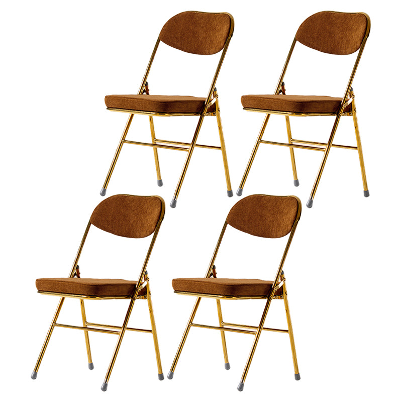 Scandinavian Open Back Velvet Side Chair Matte Finish Folding Dining Chairs Camel 4 Piece Set Clearhalo ' kitchen&dining_furn' 'Dining Chairs' 'Dining Tables & Seating' 'dining_chair' 'furn' 'furn_dining_chair' 'Furniture' 'furniture_dining_chair' 'Kitchen & Dining Furniture' 'kitchen' 4103523