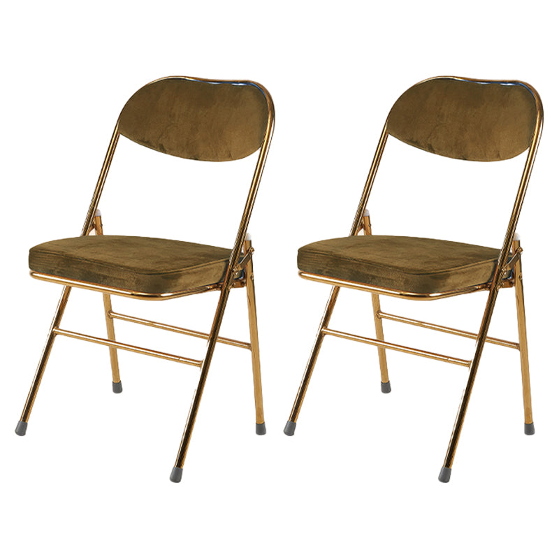 Scandinavian Open Back Velvet Side Chair Matte Finish Folding Dining Chairs Light Brown 2 Piece Set Clearhalo ' kitchen&dining_furn' 'Dining Chairs' 'Dining Tables & Seating' 'dining_chair' 'furn' 'furn_dining_chair' 'Furniture' 'furniture_dining_chair' 'Kitchen & Dining Furniture' 'kitchen' 4103525