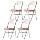 Scandinavian Open Back Velvet Side Chair Matte Finish Folding Dining Chairs Pink-White 4 Piece Set Clearhalo ' kitchen&dining_furn' 'Dining Chairs' 'Dining Tables & Seating' 'dining_chair' 'furn' 'furn_dining_chair' 'Furniture' 'furniture_dining_chair' 'Kitchen & Dining Furniture' 'kitchen' 4103529