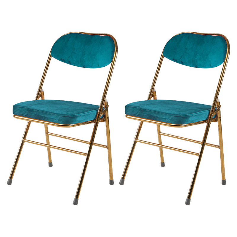 Scandinavian Open Back Velvet Side Chair Matte Finish Folding Dining Chairs Lake Blue 2 Piece Set Clearhalo ' kitchen&dining_furn' 'Dining Chairs' 'Dining Tables & Seating' 'dining_chair' 'furn' 'furn_dining_chair' 'Furniture' 'furniture_dining_chair' 'Kitchen & Dining Furniture' 'kitchen' 4103531