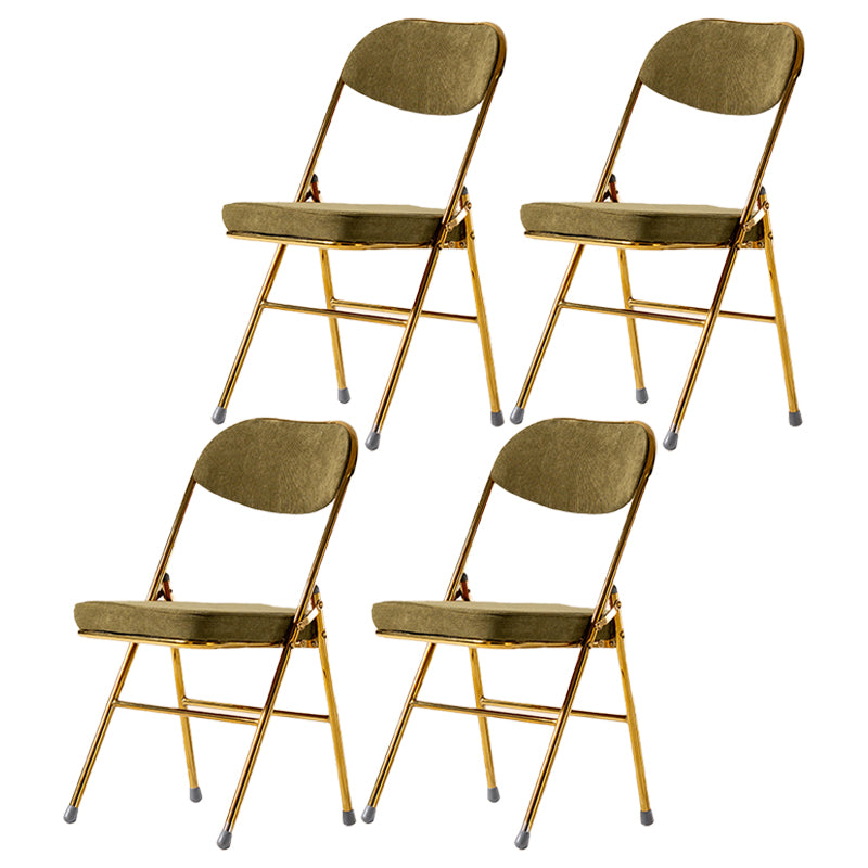 Scandinavian Open Back Velvet Side Chair Matte Finish Folding Dining Chairs Olive Green 4 Piece Set Clearhalo ' kitchen&dining_furn' 'Dining Chairs' 'Dining Tables & Seating' 'dining_chair' 'furn' 'furn_dining_chair' 'Furniture' 'furniture_dining_chair' 'Kitchen & Dining Furniture' 'kitchen' 4103538