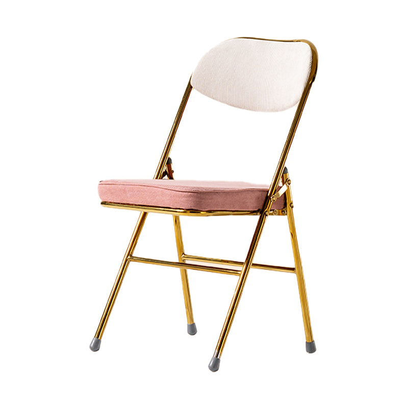 Scandinavian Open Back Velvet Side Chair Matte Finish Folding Dining Chairs White-Pink 1 Piece Clearhalo ' kitchen&dining_furn' 'Dining Chairs' 'Dining Tables & Seating' 'dining_chair' 'furn' 'furn_dining_chair' 'Furniture' 'furniture_dining_chair' 'Kitchen & Dining Furniture' 'kitchen' 4103542